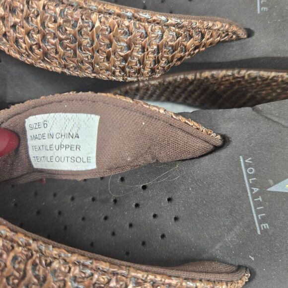 Volatile Womens Woven Platform Flip Flops Size 6 - Picture 5 of 10